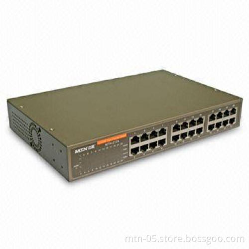 Gigabit Switch, Steel-case, Desktop or Wall-mounting Design, Internal Power Adapter